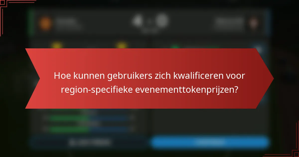 Hoe kunnen gebruikers zich kwalificeren voor region-specifieke evenementtokenprijzen?